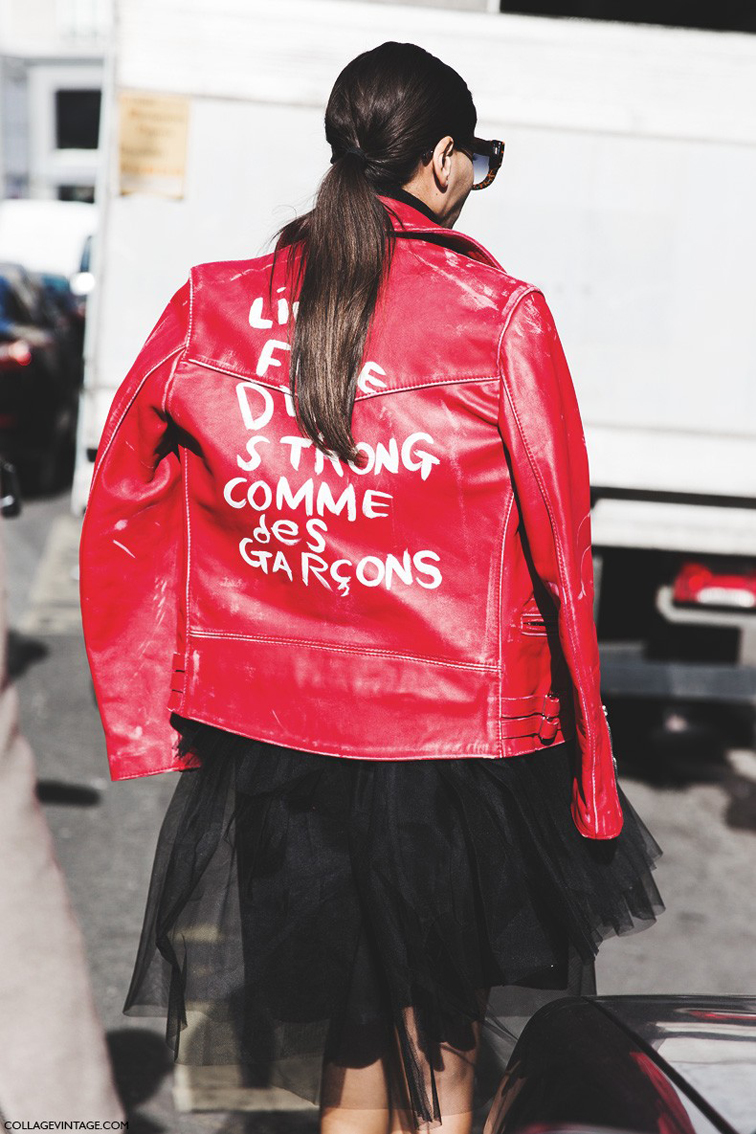 Giovanna+Battaglia+street+style+at+Paris+Fashion+Week+in+a+Comme+des+Garçons+red+leather+biker+jacket,+by+Collage+Vintage.jpg